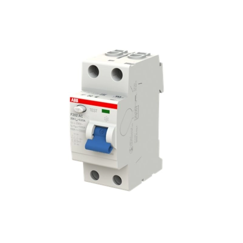 Interruptor diferencial F202 AC-25/0,03 bipolar 25A 30mA tipo AC